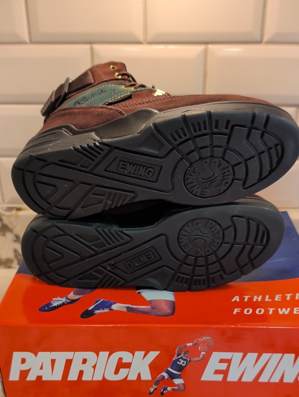 Rare Patrick Ewing 33 Hi Winter Mens Brown Basketball Sneakers Kicks Size 8.5 - Picture 7 of 11